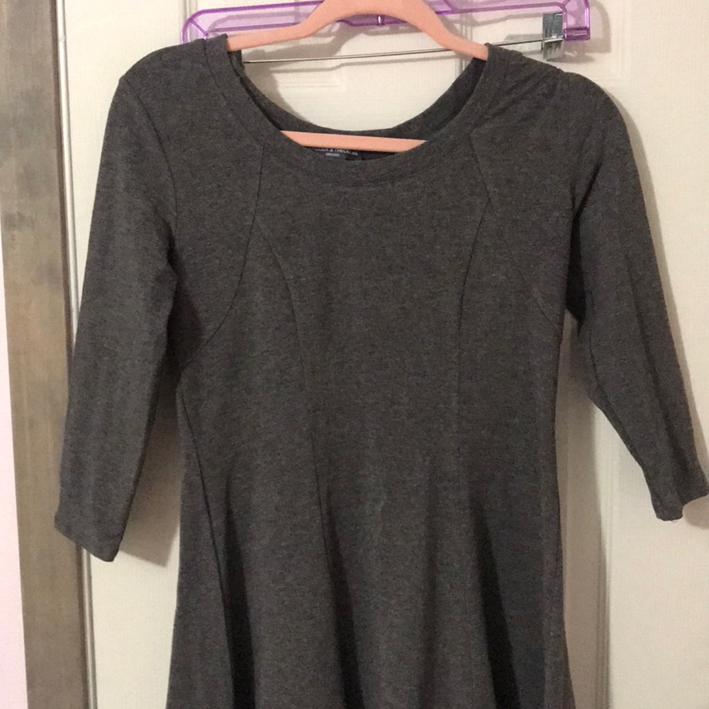 Grey long sleeved dress